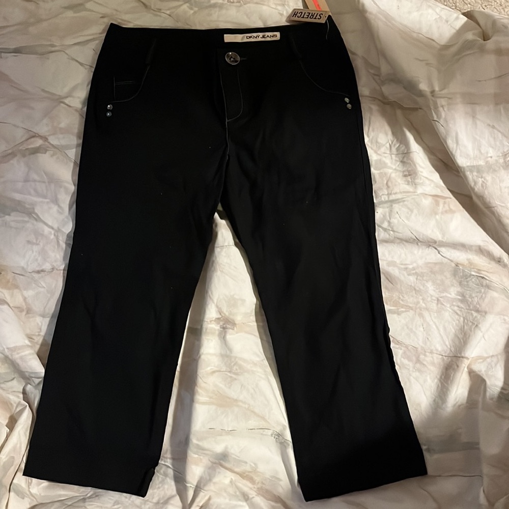 Dkny black cotton Capri Nwt size 7 - Picture 7 of 9